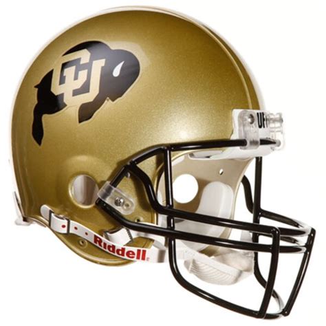 Riddell Colorado Buffaloes Gold Full Size Authentic Football Helmet
