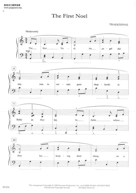 Chistmas-The First Noel Sheet Music pdf, - Free Score Download ★