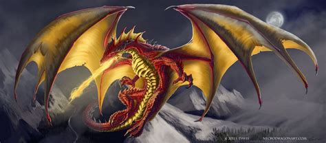 Drakhenliche Red And Gold Dragon Fire Dragon Silver Dragon Draco