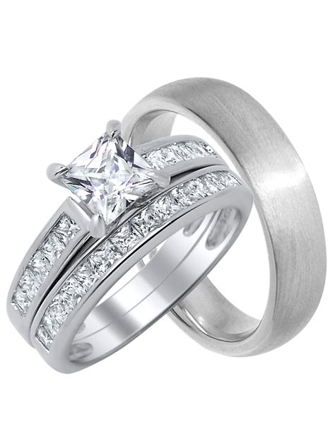 His And Hers Wedding Bands Matching Bridal Rings For Him And Her 913