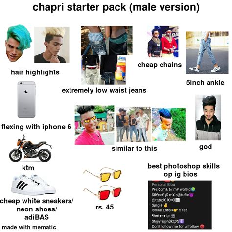 Chapri Indian Male Starter Pack Rstarterpacks
