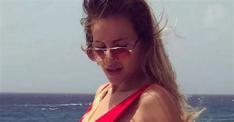 Georgia Kousoulou Flashes Extreme Side Boob In Red Hot Swimsuit Left Essex To Be A Life Guard