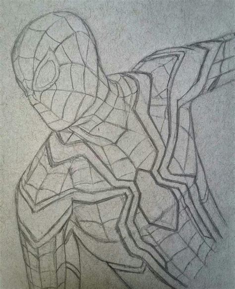 Iron Spider Drawingart Spider Man Marvel Amino