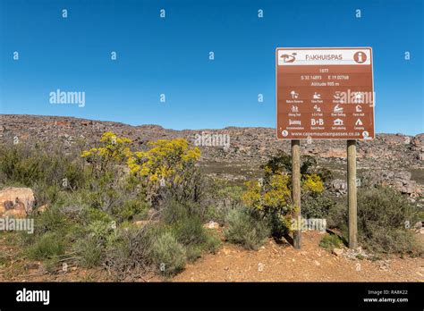 Pakhuis Pass South Africa August 28 2018 An Information Board On