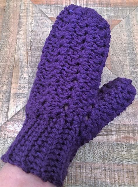 Perfectly Purple Mittens Etsy