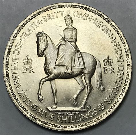 1953 Great Britain Coronation Of Queen Elizabeth Five Shilling