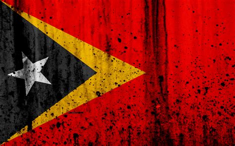 download wallpapers east timor flag 4k grunge flag of east timor asia east timor national