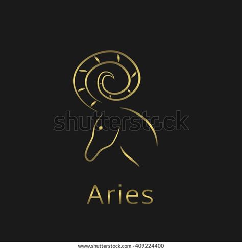 Aries Zodiac Sign Aries Abstract Symbol Stock Vector Royalty Free
