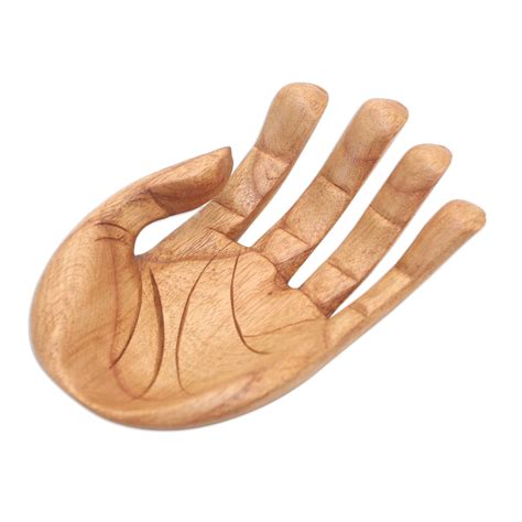 Unicef Market Artisan Hand Carved Handmade Suar Wood Hand Sculpture