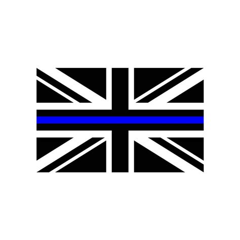 Set Of 2 X Thin Blue Line Uk Police Iron On Screen Print For Etsy