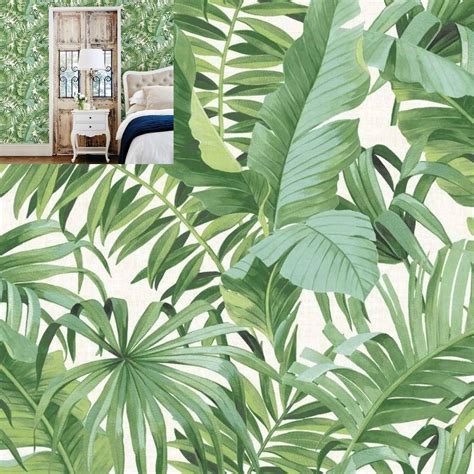 A Street Prints Solstice Palm Leaf Wallpaper Green Fine Decor Fd24136