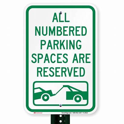 Parking Reserved Lot Clipart Numbered Space Transparent