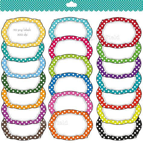 Colorful polka dot labels clip | Clipart Panda - Free Clipart Images