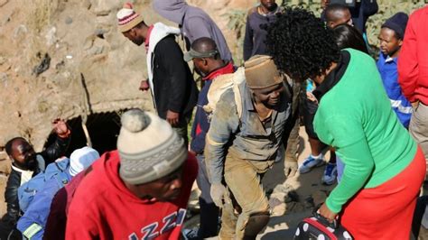 South Africa Three Miners Emerge After Days Of Being Trapped Bbc News