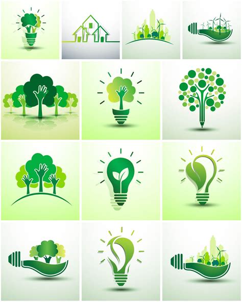 Green Ecology Logos Vector Creative Logo Vector Verde Eco Friendly