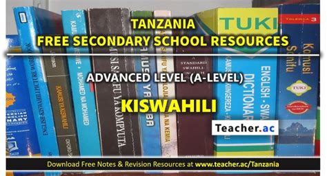 Form 5 Kiswahili Notes Tanzania Teacherac