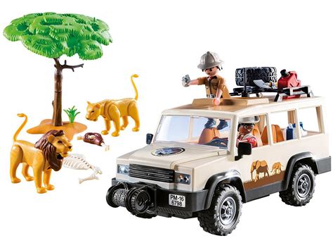 Playmobil Aventuriers Avec 4x4 Et Couple De Lions
