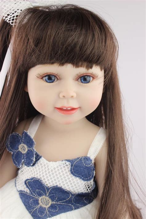 Brown Long Straight Hair American Girl Dolls 18 Reborn Baby Dolls