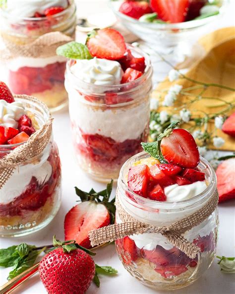 Strawberry Shortcake Recipe In Mini Mason Jars Recipe Mason Jar
