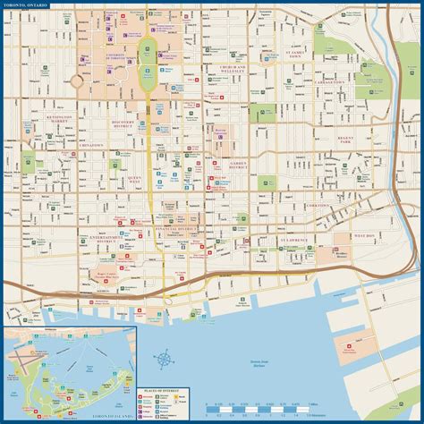 Map Of Downtown Toronto Downtown Toronto Map Canada
