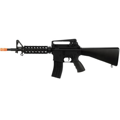 Well Airsoft M4 Aeg Tactical Ris W Fixed Stock Carrying Handle Black