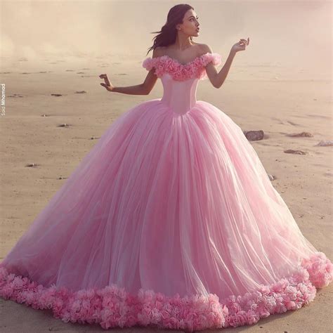 Floral Wedding Dress Ball Gown Pink Bridal Gowns Prom Party Gown Quinceanera Dresses On Storenvy