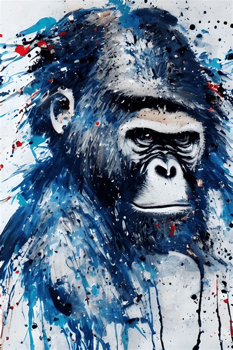 Create An Abstract Painting Of An Ape · Creative Fabrica