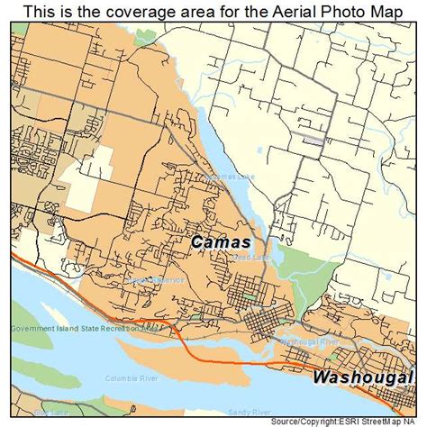 Aerial Photography Map Of Camas Wa Washington