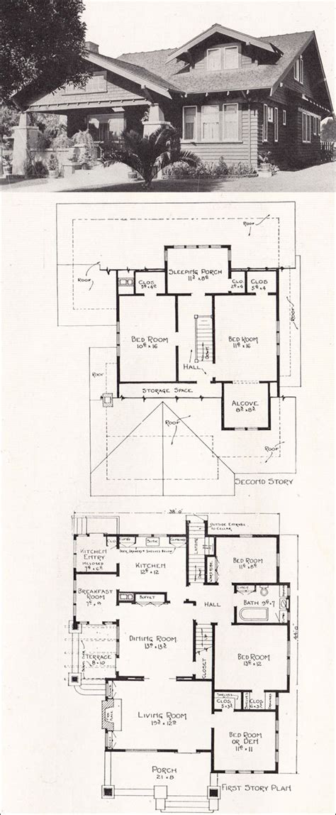 Check it out for yourself! 1918 Bungalow Home Plans - Craftsman Houses of Los Angeles - E. W. Stillwell | Vintage house ...