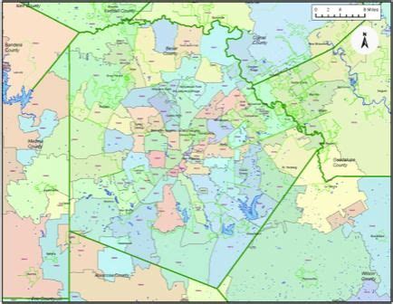 Dpi Bexar County Zip Codes Zip Code Map Bexar County Quick Blue
