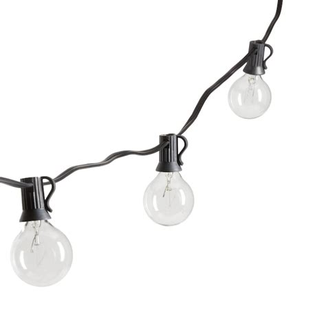 Newhouse Lighting 25 Ft Plug In Black Indooroutdoor String Light With