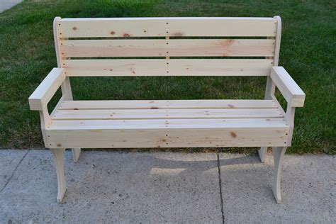 Wooden Park Bench Poole And Sons Inc