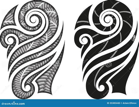 Maori Styled Tattoo Pattern Vector Illustration