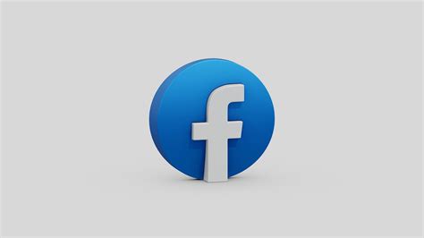 Facebook 3d Logo Buy Royalty Free 3d Model By Eugene Korolev Eugene