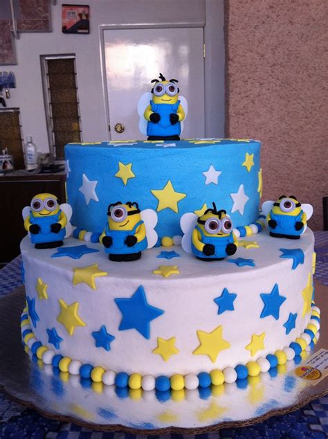 12 Minion Cakes For Boys Photo Minion Birthday Cake Minion Birthday