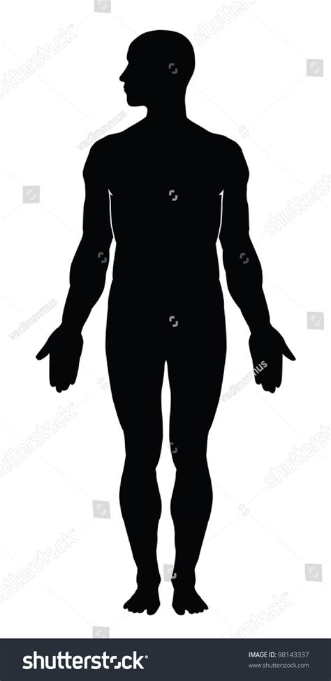 Human Body Outline Vector Illustration 98143337 Shutterstock