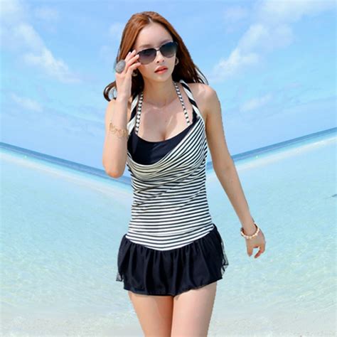 The Four Piece Steel Push Up Swimsuitswimsuitswimwear Small Chest Gather Split Skirt Style Spa