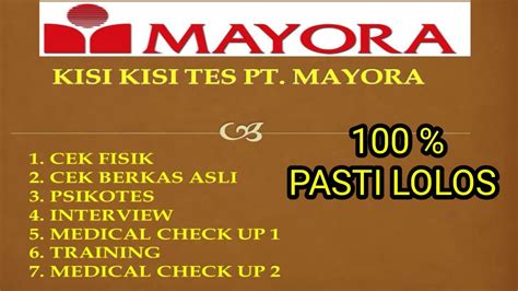 Find the best information and most relevant links on all topics related tothis domain may be for sale! Kisi Kisi tes PT MAYORA full dari psikotes sampe ttk - YouTube