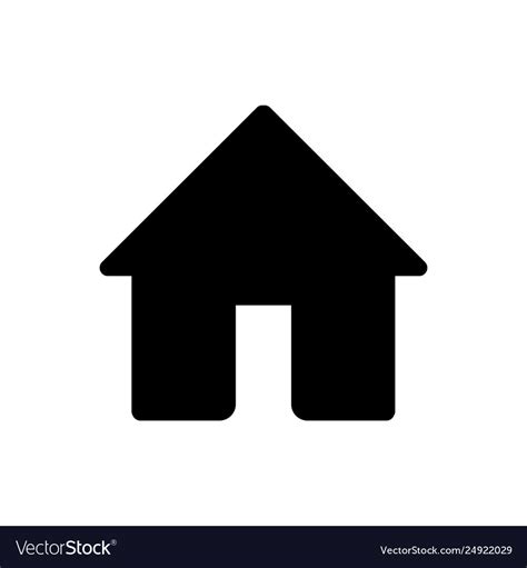 House Icon Black And White Home Royalty Free Vector Image