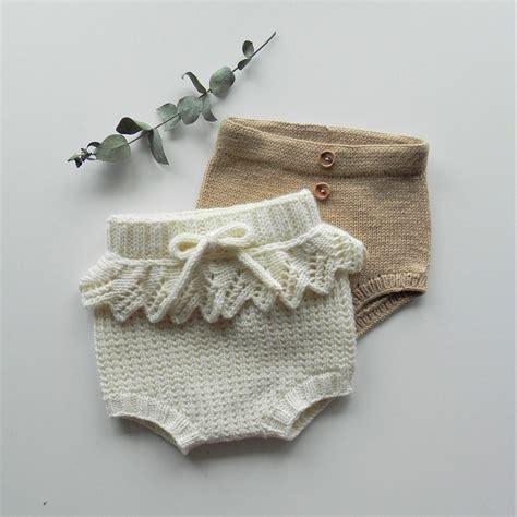 Knit Baby Bloomers Baby Diaper Cover Baby Knit Pants Baby Shower Knit