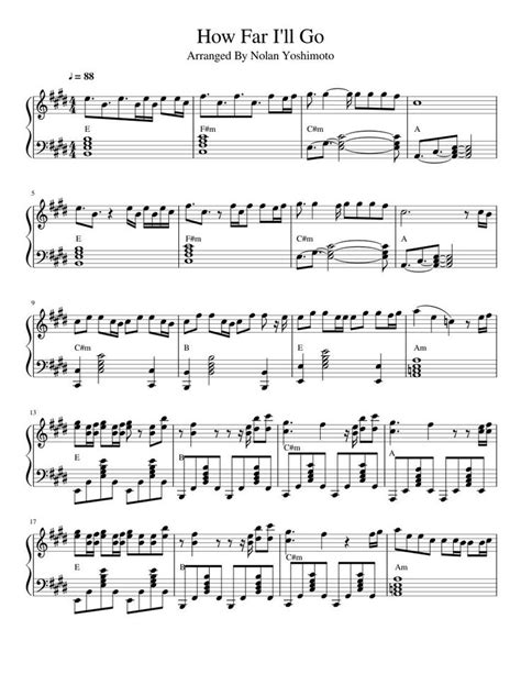 Print And Download How Far Ill Go Sheet Music For Voice Piano Made