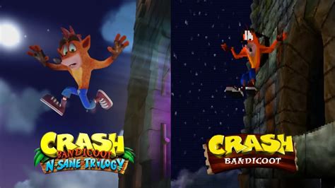 Crash Bandicoot Intro Remaster Vs Original Comparison Side By Side