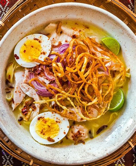 Ohn No Khao Swe Recipe Burmese Chicken Coconut Noodle Soup
