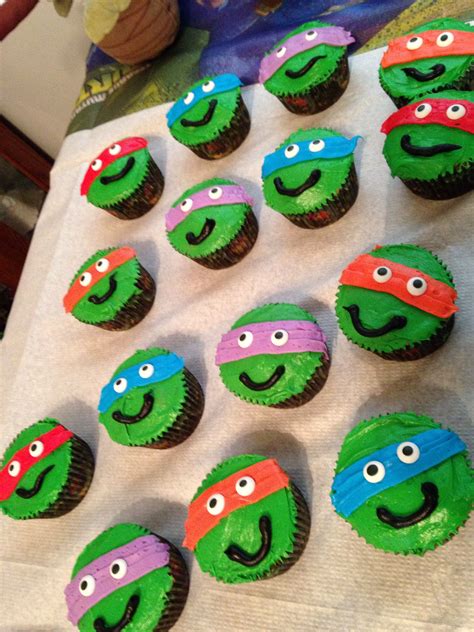 Teenage Mutant Ninja Turtles Cupcakes We Made For My Sons Birthday