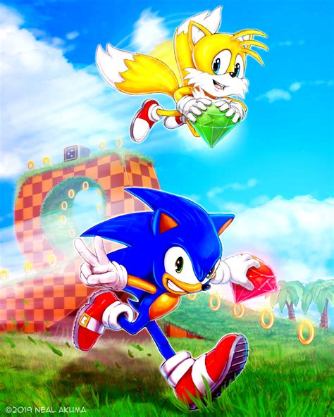 Artstation Sonic And Tails Fan Art Neal Akuma Hedgehog Art Sonic