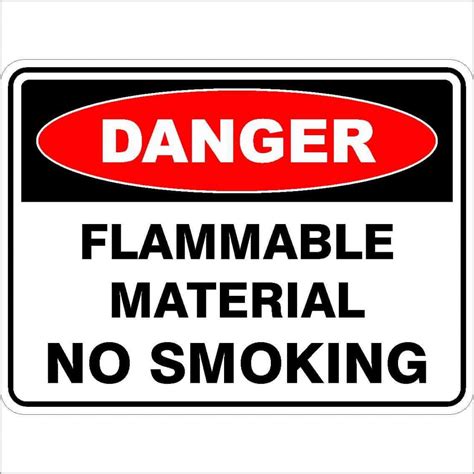 Flammable Material No Smoking Buy Now Discount Safety Signs Australia