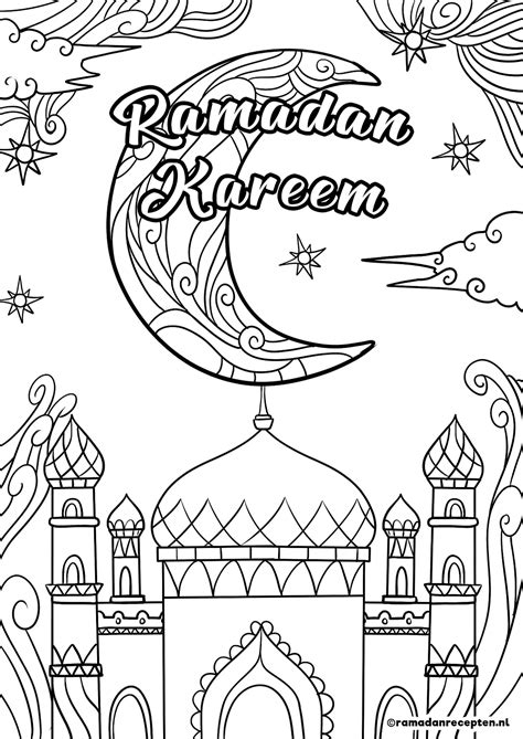 Ramadan Kareem Free Coloring Page Free Printable Coloring Pages