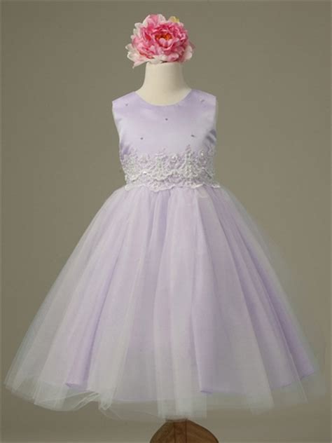 Lilac Cinderella Tulle Flower Girl Dress
