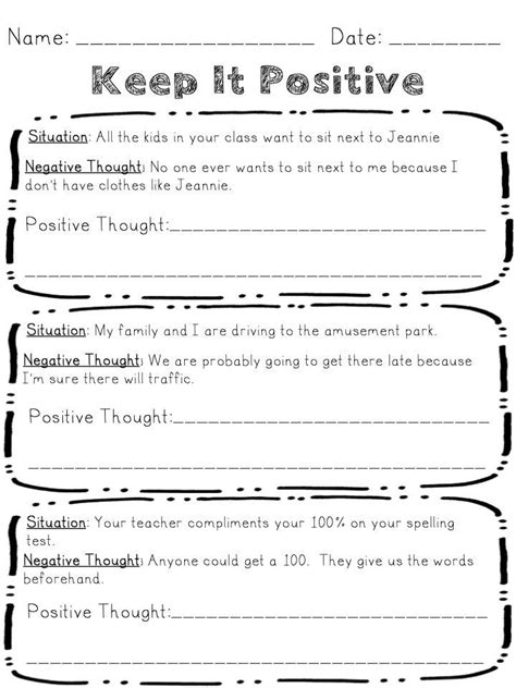 Quote on negativity your thoughts today create your life tomorrow. Challenging Negative Thinking Activities for Positive Self ...