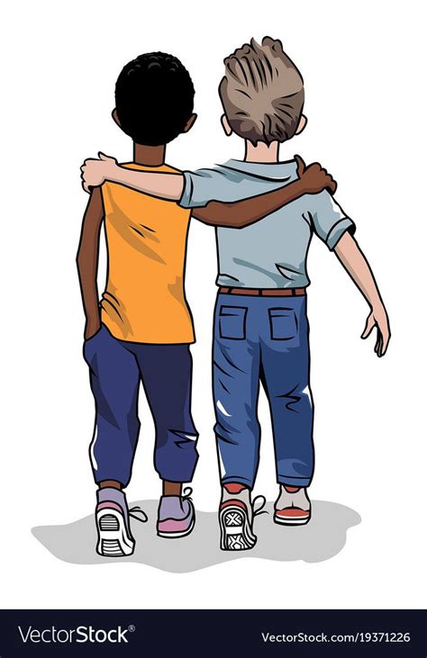 Download Two friends Royalty Free Vector Image - VectorStock | Friends illustration, Best friends cartoon ...